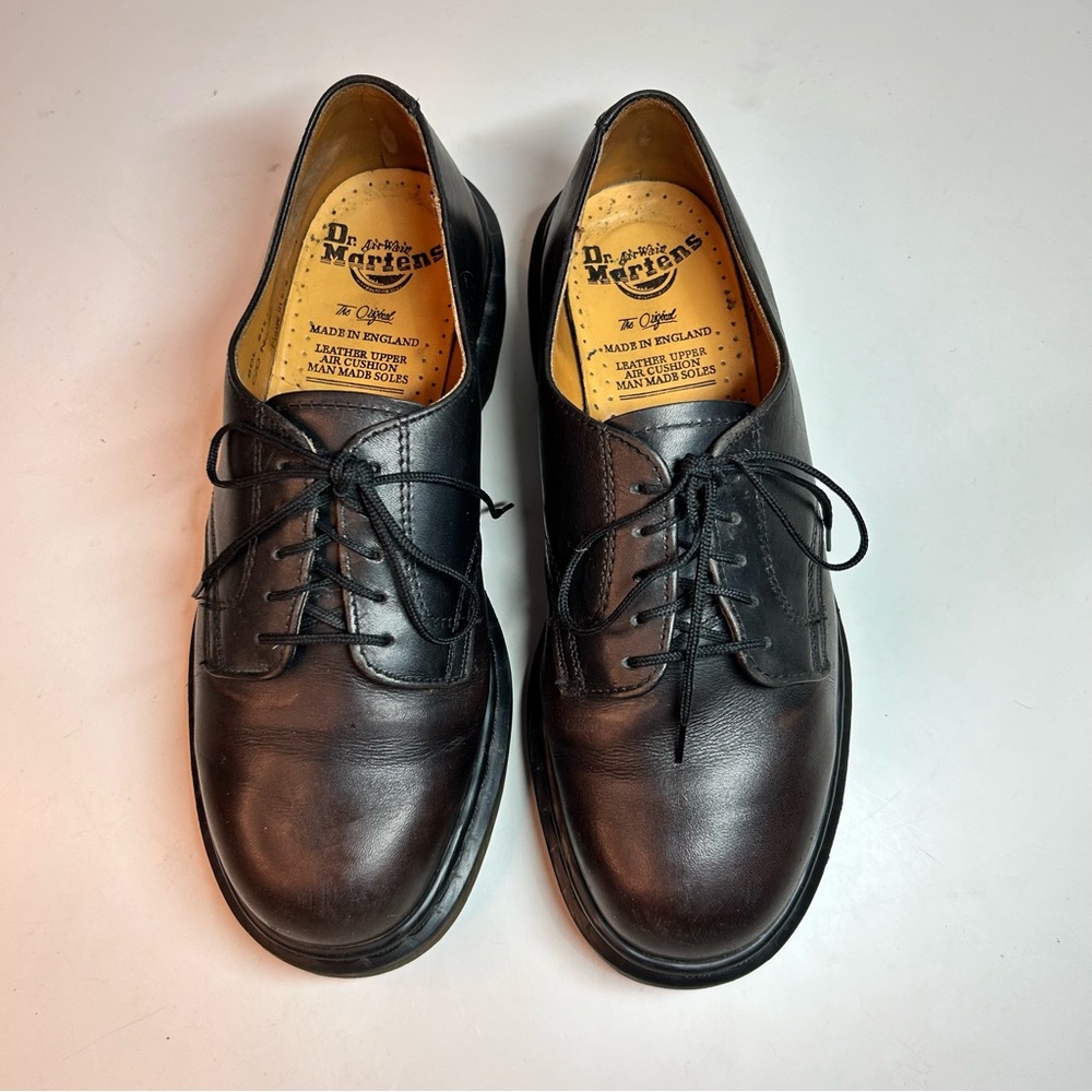 Vintage Dr. Martens Men’s Brown Leather Oxfords Made in England Unisex Size US 8